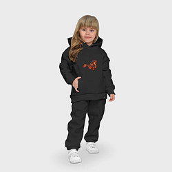 Детский костюм оверсайз Лавовый левиафан, цвет: черный — фото 2