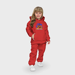 Детский костюм оверсайз Три тыквы, цвет: красный — фото 2