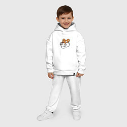Детский костюм оверсайз Хитрый Тигр, цвет: белый — фото 2