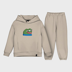 Детский костюм оверсайз Pepe happy Пепе хеппи, цвет: миндальный