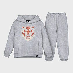 Детский костюм оверсайз Tiger - Head, цвет: меланж