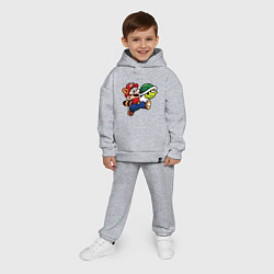 Детский костюм оверсайз MarioTurtles, цвет: меланж — фото 2