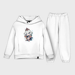 Детский костюм оверсайз Paimon тян, цвет: белый