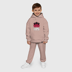 Детский костюм оверсайз ИГРА В КАЛЬМАРА КОНЕЦ ИГРЫ SQUID GAME GAME OVER, цвет: пыльно-розовый — фото 2