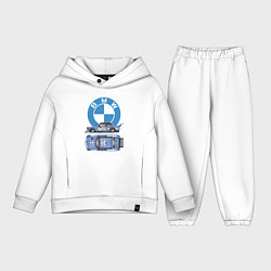 Детский костюм оверсайз BMW Motorsport Retro, Germany, цвет: белый