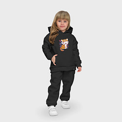Детский костюм оверсайз Cute little tiger cub, цвет: черный — фото 2