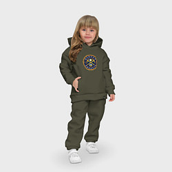 Детский костюм оверсайз Денвер Наггетс логотип, цвет: хаки — фото 2