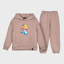Детский костюм оверсайз Лола блондинка Brawl Stars, цвет: пыльно-розовый