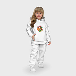 Детский костюм оверсайз Куры гриль, цвет: белый — фото 2