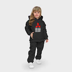 Детский костюм оверсайз MITSUBISHI МИЦУБИСИ МИТСУБИСИ МИЦУБИШИ LOGO STYLE, цвет: черный — фото 2