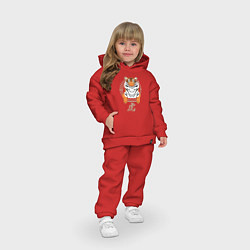 Детский костюм оверсайз Тигр в раме, цвет: красный — фото 2