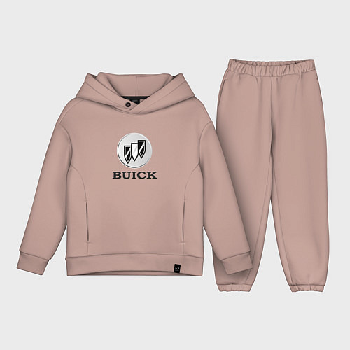 Детский костюм оверсайз Gray gradient Logo Buick / Пыльно-розовый – фото 1