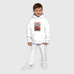 Детский костюм оверсайз Nissan Skyline Ниссан Скайлайн, цвет: белый — фото 2
