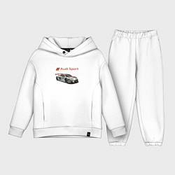 Детский костюм оверсайз Audi sport - racing team, цвет: белый