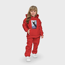Детский костюм оверсайз Ghostrunner Гостраннер, цвет: красный — фото 2