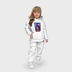 Детский костюм оверсайз ARCANE LOL JINX FACE LEAGUE OF LEGENDS, цвет: белый — фото 2