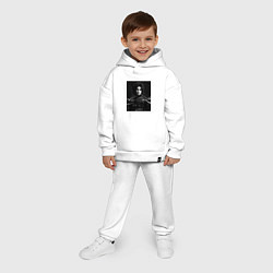 Детский костюм оверсайз Тимоти Шаламе черно белое фото, цвет: белый — фото 2