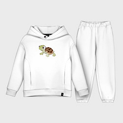 Детский костюм оверсайз Маленький черепашонок, цвет: белый