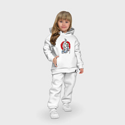 Детский костюм оверсайз Боевые искусства космонавтов, цвет: белый — фото 2