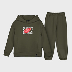 Детский костюм оверсайз Детройт Ред Уингз Detroit Red Wings, цвет: хаки