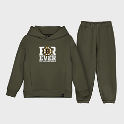 Детский костюм оверсайз FOREVER NOT JUST WHEN WE WIN, Boston Bruins, Босто, цвет: хаки