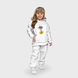 Детский костюм оверсайз Зайцы инопанетяне, цвет: белый — фото 2