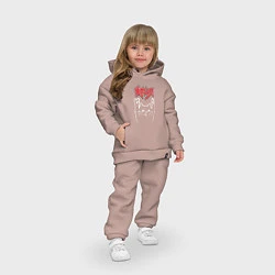 Детский костюм оверсайз АРИЯ РОК КОТ, цвет: пыльно-розовый — фото 2