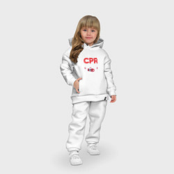 Детский костюм оверсайз Сертифицированный СЛР инструктор, цвет: белый — фото 2