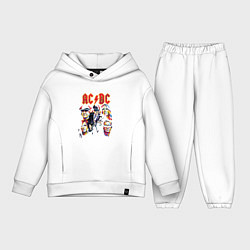 Детский костюм оверсайз AC DC ГРУППА, цвет: белый