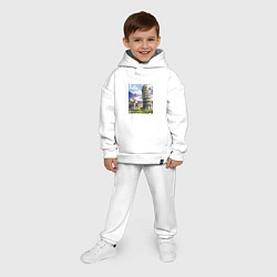Детский костюм оверсайз Италия Пизанская башня, цвет: белый — фото 2