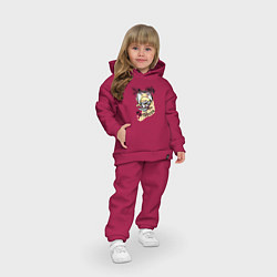 Детский костюм оверсайз Череп корсар, цвет: маджента — фото 2