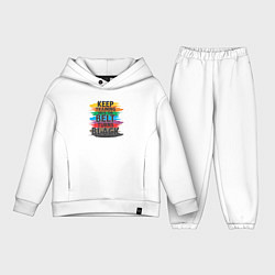Детский костюм оверсайз Продолжайте тренироваться, пока пояс не станет чер, цвет: белый