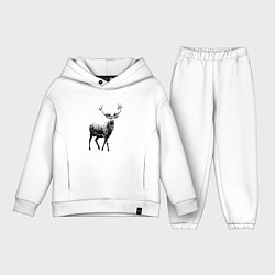 Детский костюм оверсайз Черный олень Black Deer, цвет: белый