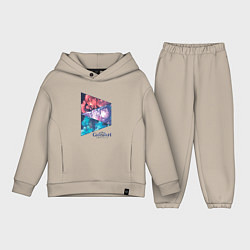 Детский костюм оверсайз Дилюк, Райдэн, Кэйа, цвет: миндальный