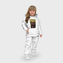 Детский костюм оверсайз Патрик Губка Боб Мона Лиза, цвет: белый — фото 2