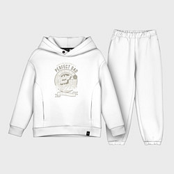 Детский костюм оверсайз Идеальный отец - папа рыбак, цвет: белый