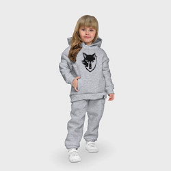 Детский костюм оверсайз Wolf Emblem, цвет: меланж — фото 2