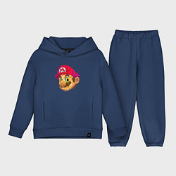 Детский костюм оверсайз Super Mario Sketch Nintendo, цвет: тёмно-синий
