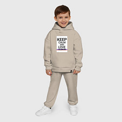 Детский костюм оверсайз Keep calm Gubkin Губкин ID675, цвет: миндальный — фото 2