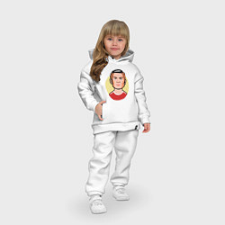 Детский костюм оверсайз Роналду - Манчестер, цвет: белый — фото 2