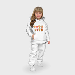 Детский костюм оверсайз ФРУКТОВЫЕ ОВОЩНЫЕ СОКИ, цвет: белый — фото 2