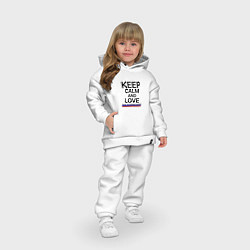Детский костюм оверсайз Keep calm Dolgoprudny Долгопрудный, цвет: белый — фото 2