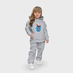 Детский костюм оверсайз Космонавт качается на месяце, цвет: меланж — фото 2