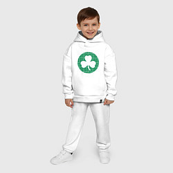 Детский костюм оверсайз Green Celtics, цвет: белый — фото 2