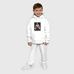 Детский костюм оверсайз Майк Тайсон Фото с авторгафом Mike Tyson, цвет: белый — фото 2