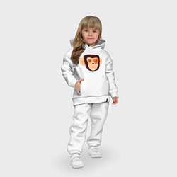 Детский костюм оверсайз Злая кибер обезьяна, цвет: белый — фото 2