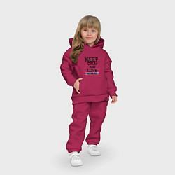 Детский костюм оверсайз Keep calm Khimki Химки, цвет: маджента — фото 2
