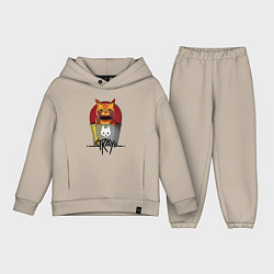 Детский костюм оверсайз Stray - Cat, цвет: миндальный