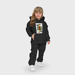 Детский костюм оверсайз Игральная карта - Валет, цвет: черный — фото 2