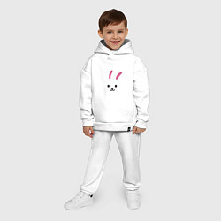 Детский костюм оверсайз Мордочка белого зайца, цвет: белый — фото 2